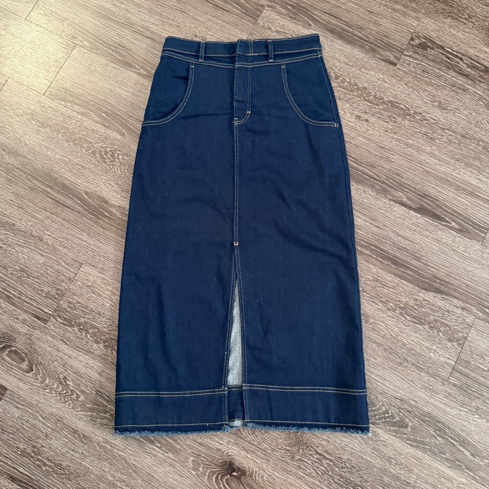 Pilcro Denim Midi Skirt